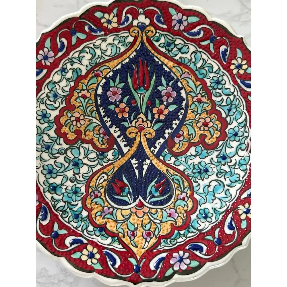 Vintage Hand-Painted Turkish Iznik Style 12